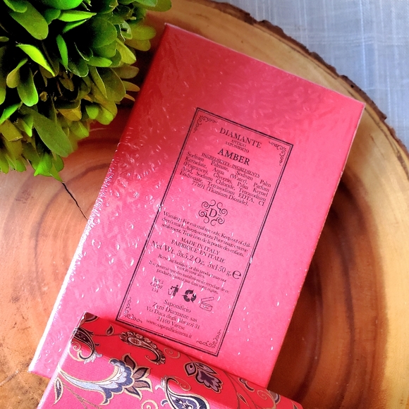 3pc Diamante Luxury Amber Triple Milled Bar Soap - Picture 3 of 5